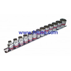 Набор головок 3/8" дюйм 1/4" - 13/16" (13 шт. 12 гранн.)