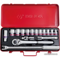 Набор головок 3/8"-1.1/16" 1/2'' 12- гранных 16пр. в кейсе