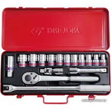 Набор головок 3/8"-1.1/16" 1/2'' 12- гранных 16пр. в кейсе