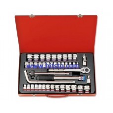 Набор головок 1/2" 43 ед. 12-ти гранн (метрический/дюймовый)