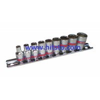 Набор головок 1/4" 9 ед. на планке дюйм.
