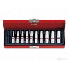 Набор глубоких торцевых головок 1/4", шестигранные, 5/32"-1/2", 10 ед