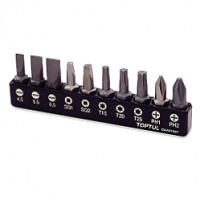 Набор бит 10ед. 1/4" (PH,SL,Torx,SQ)