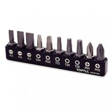 Набор бит 10ед. 1/4" (PH,SL,Torx,SQ)